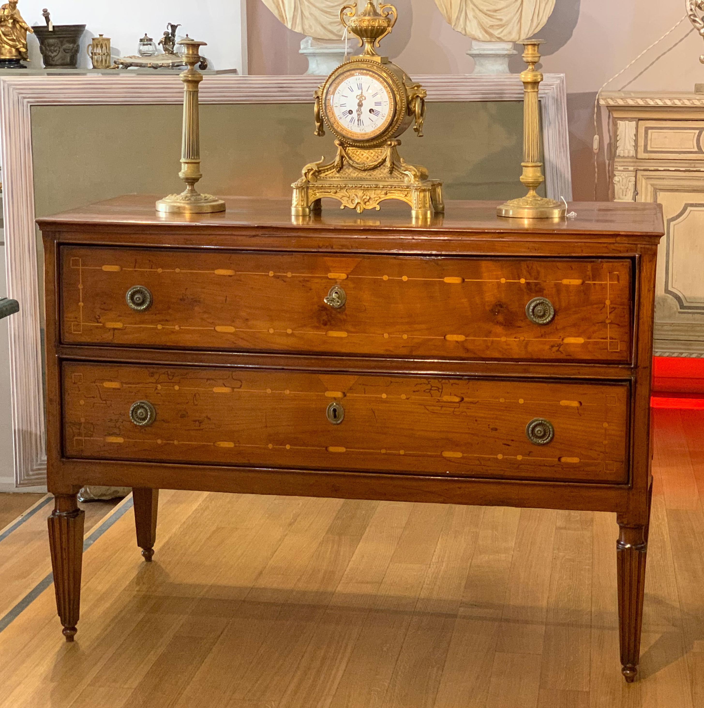 Late 18th Century 18th Century Neoclassic Tuscany Chest of Drawers