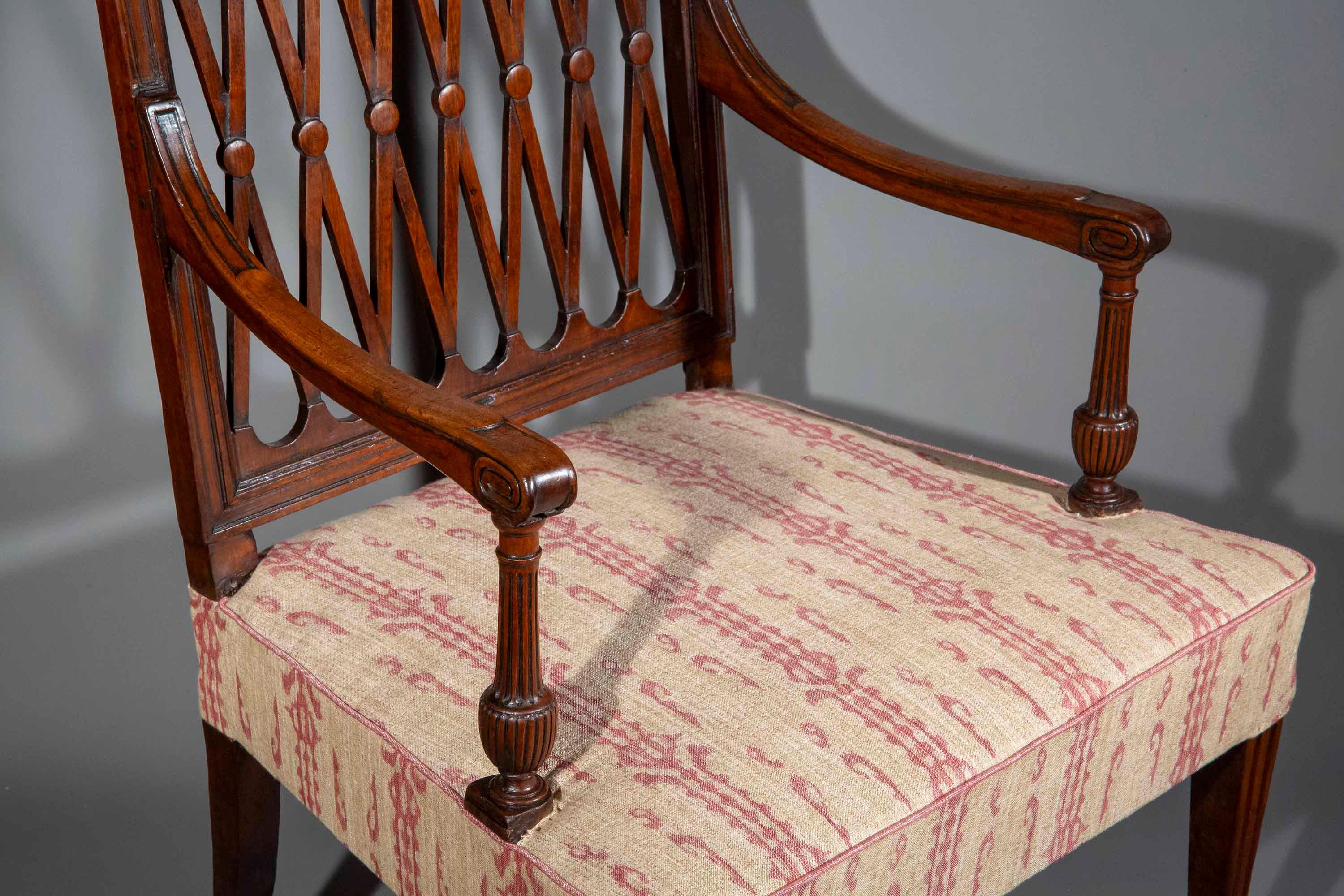 Fauteuil néoclassique du 18e siècle en vente 5