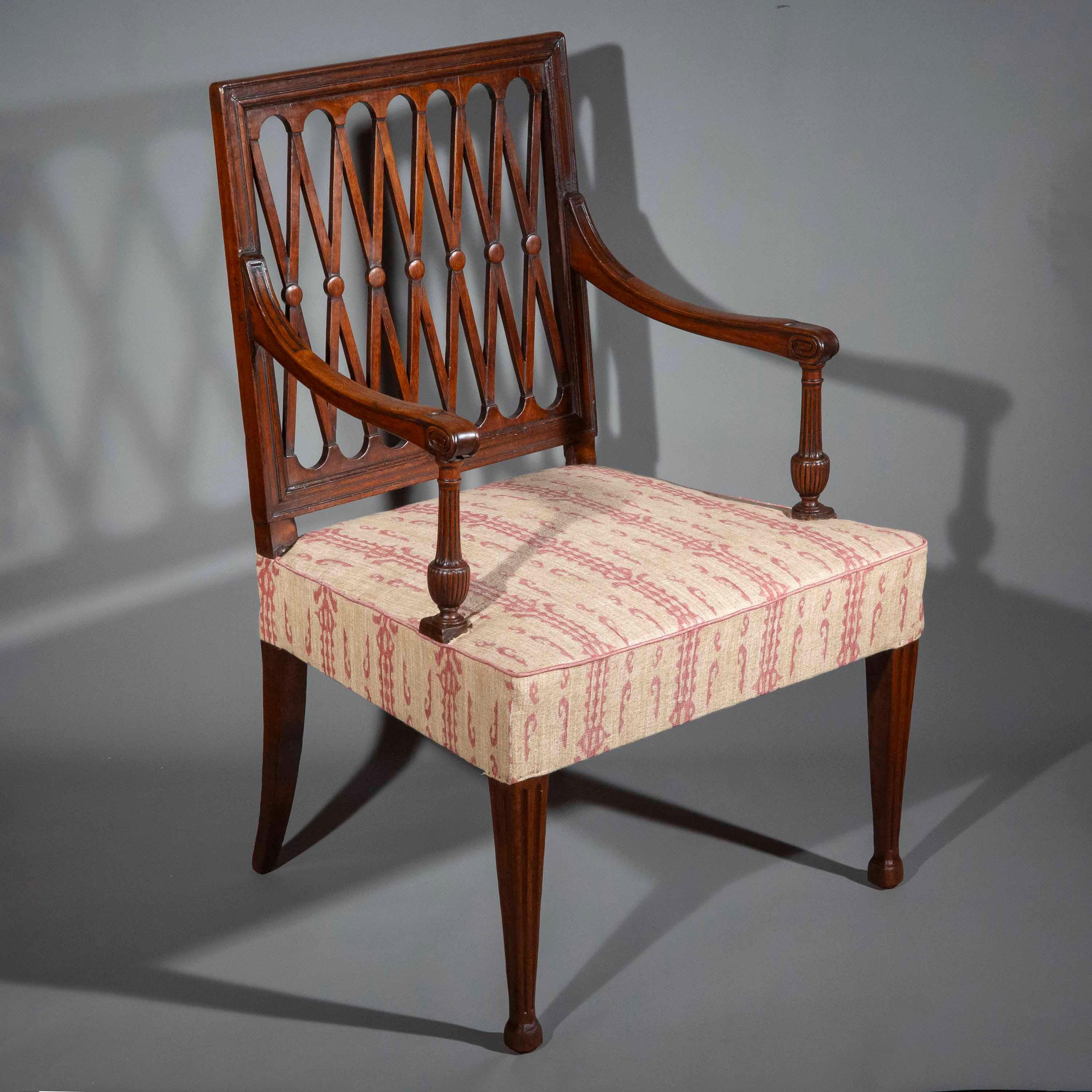 Fauteuil néoclassique du 18e siècle en vente 7