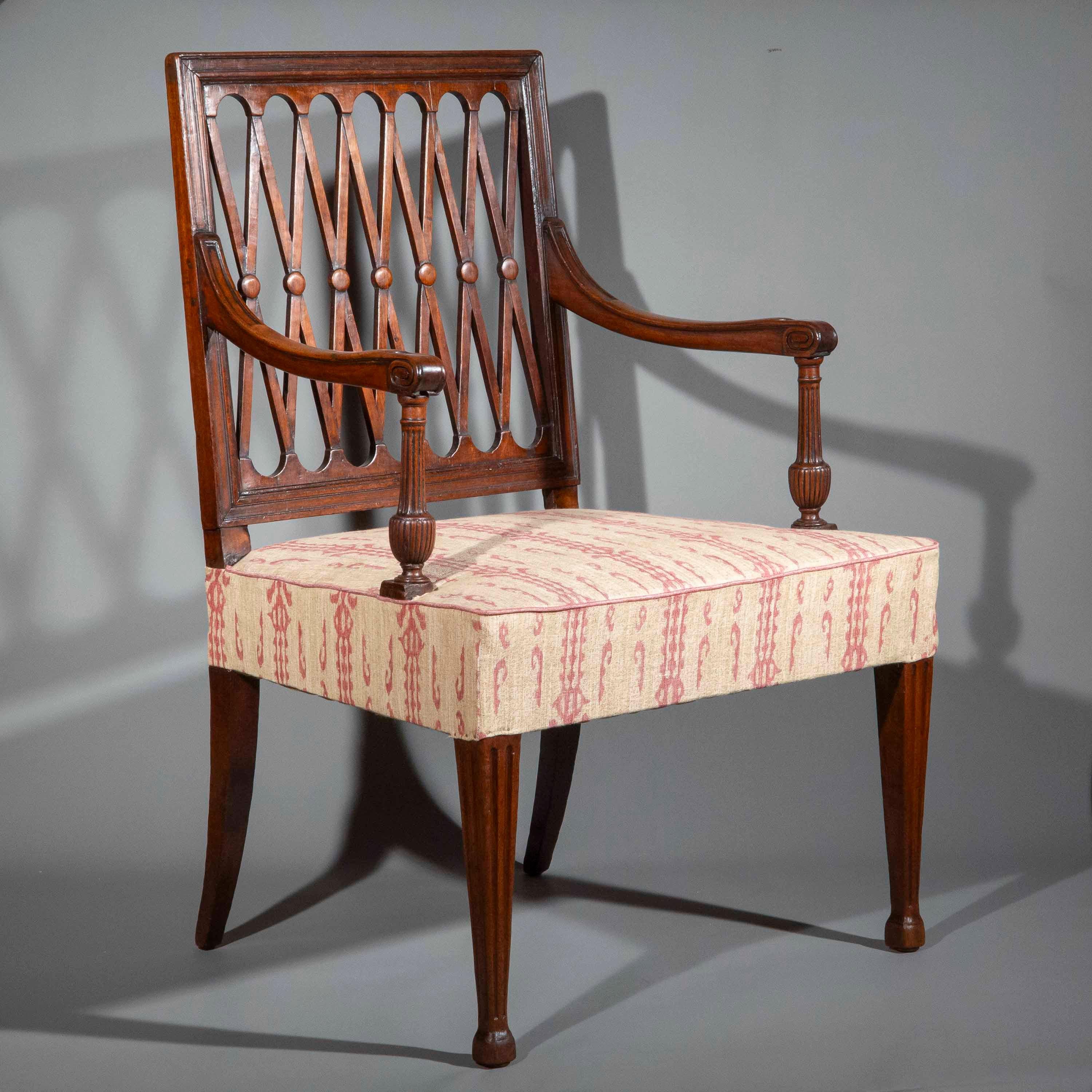 Fauteuil néoclassique du 18e siècle en vente 8