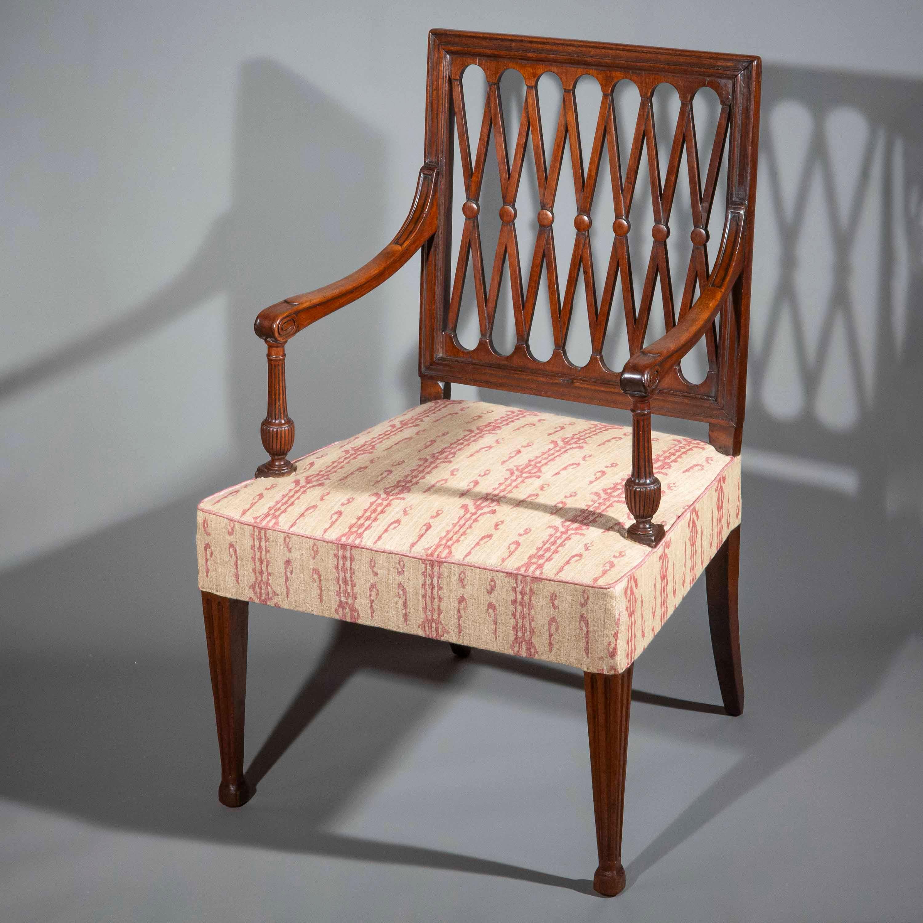 Fauteuil néoclassique du 18e siècle en vente 10