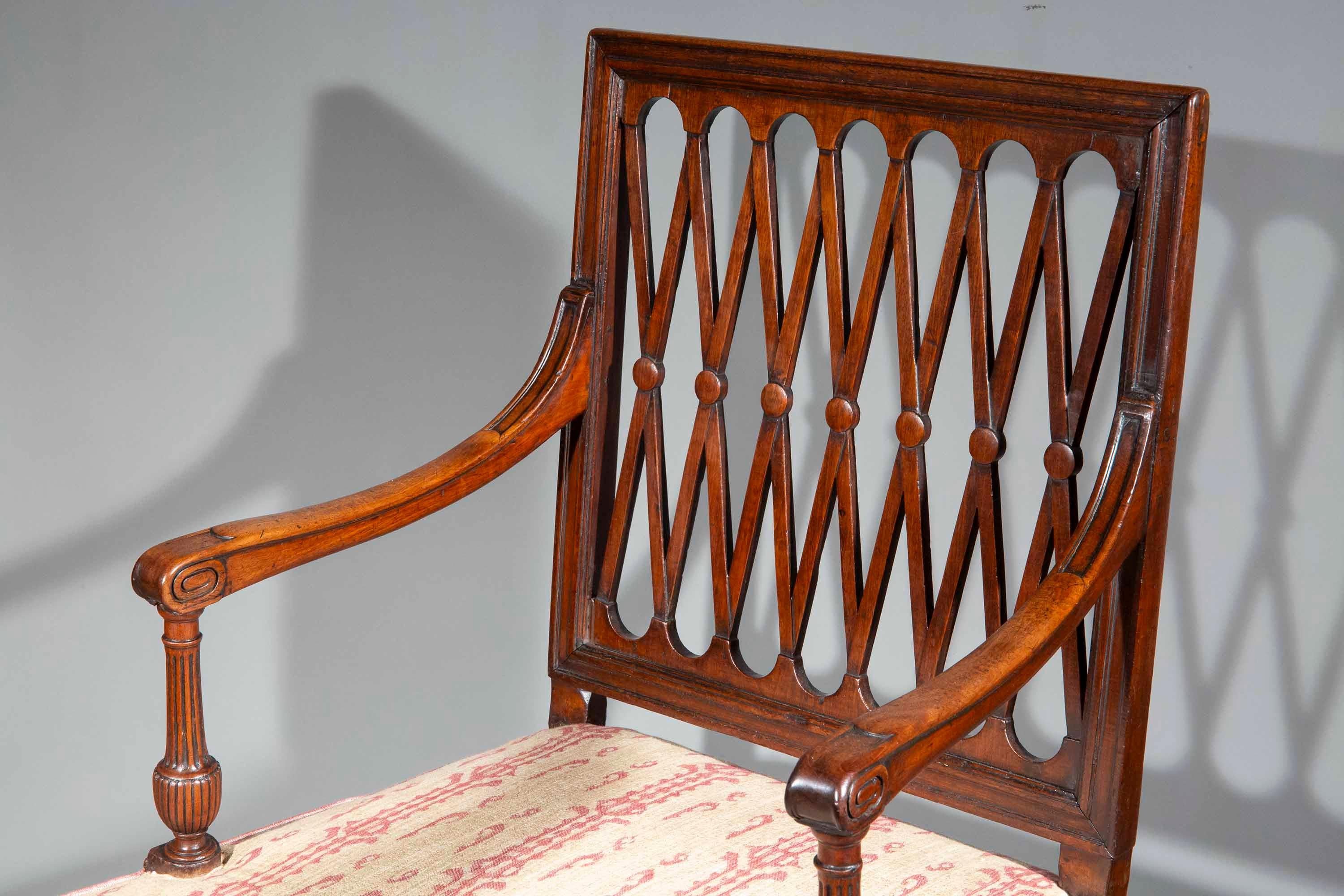 Fauteuil néoclassique du 18e siècle en vente 1