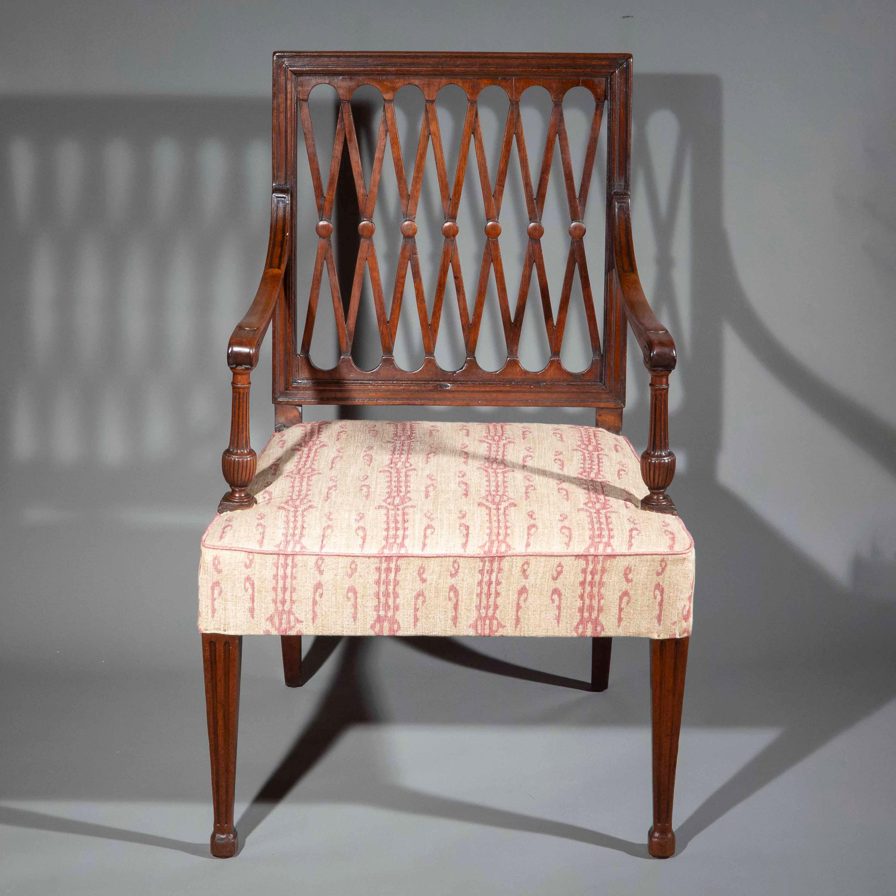 Fauteuil néoclassique du 18e siècle en vente 2