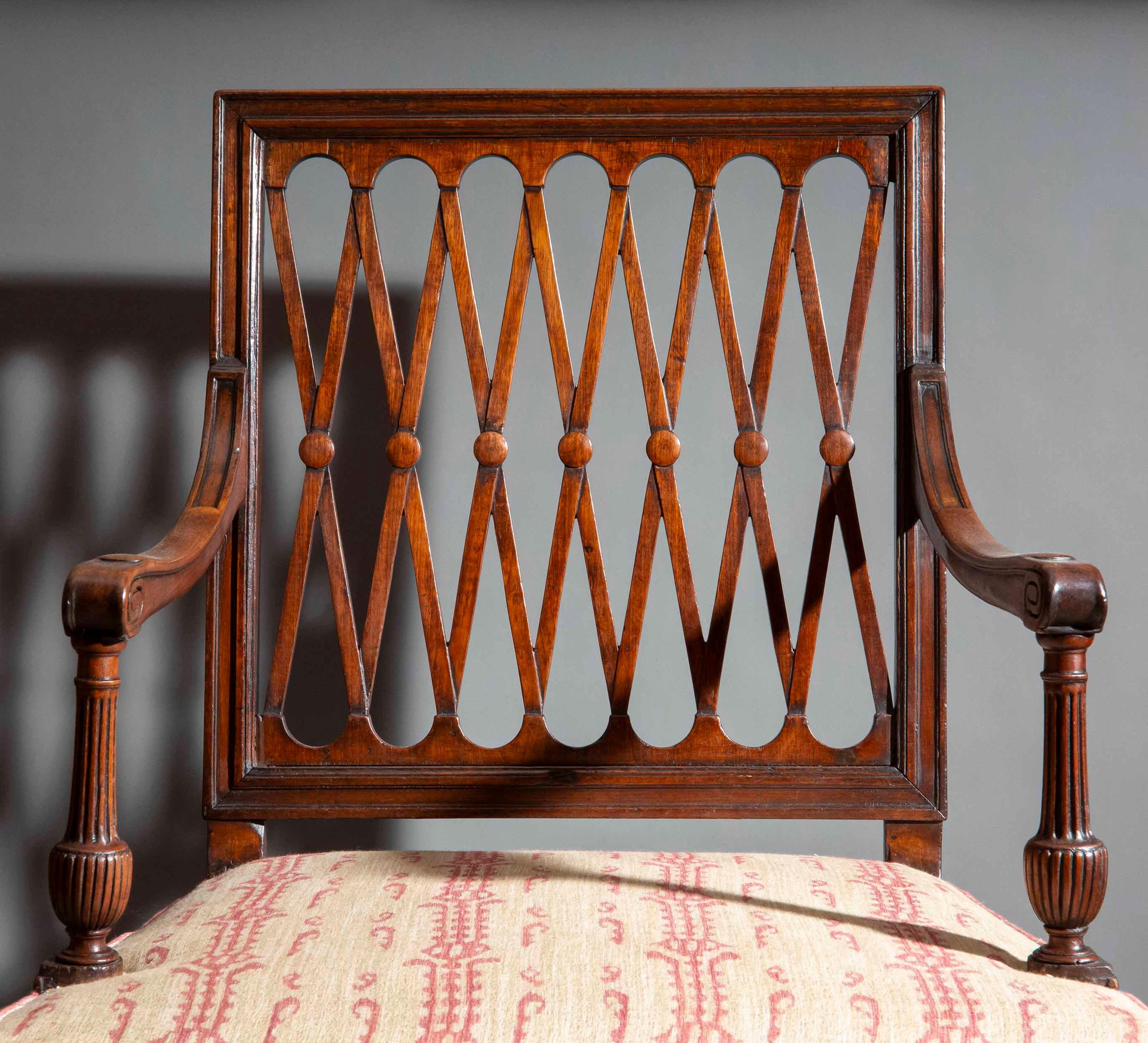 Fauteuil néoclassique du 18e siècle en vente 3