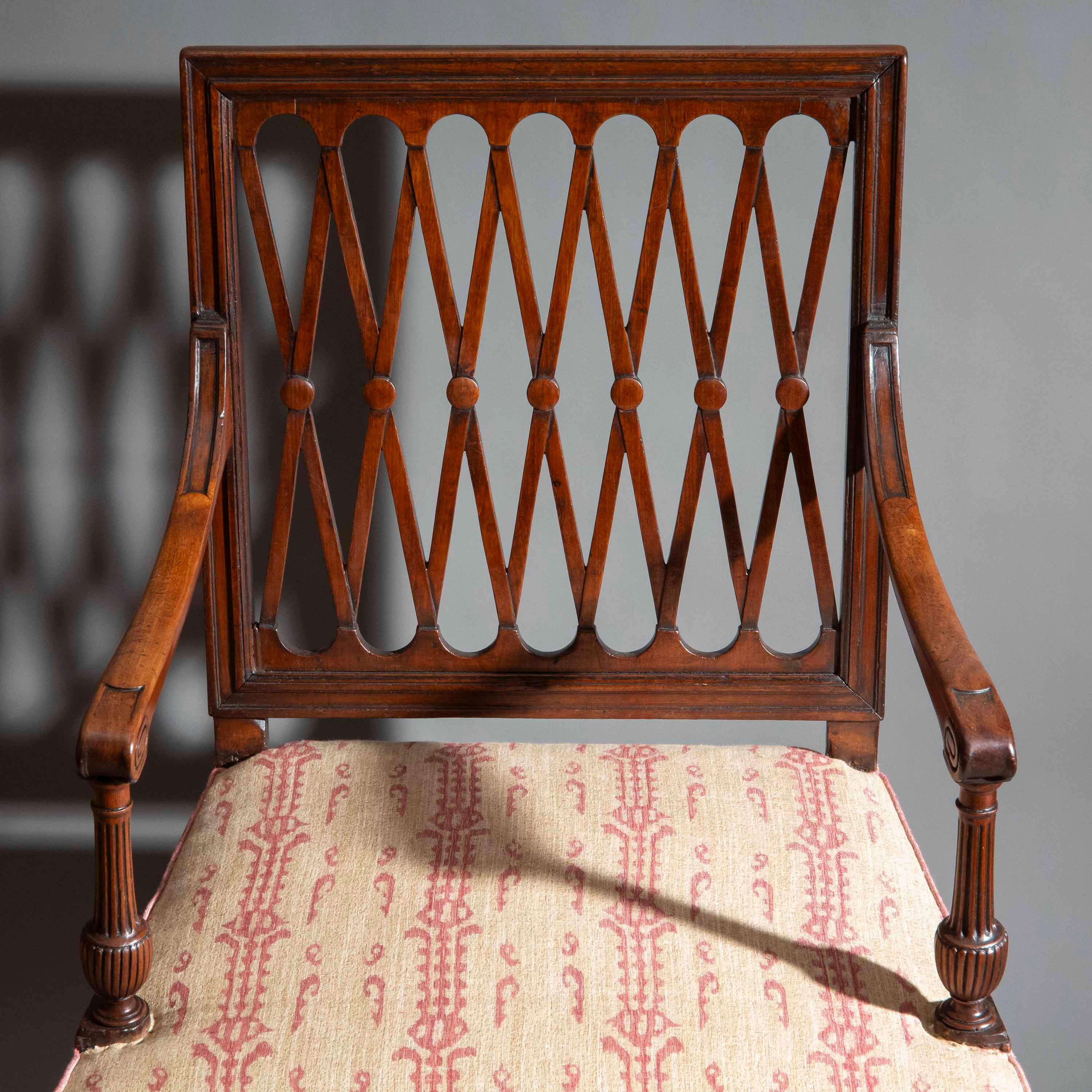 Fauteuil néoclassique du 18e siècle en vente 4