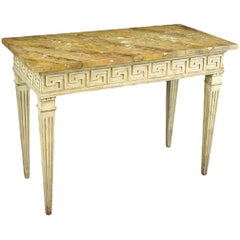 18th Century Neoclassical Console Table with a Greek Key Border