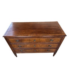 18th Century Neoclassical Italian Cherry Chest of Drawers with Inlay
