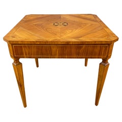 18th Century Neoclassical Italian Marquetry Cherry Table