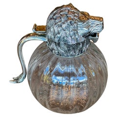 18th Century Neoclassical Italian Sterling Silver Lion's Jug