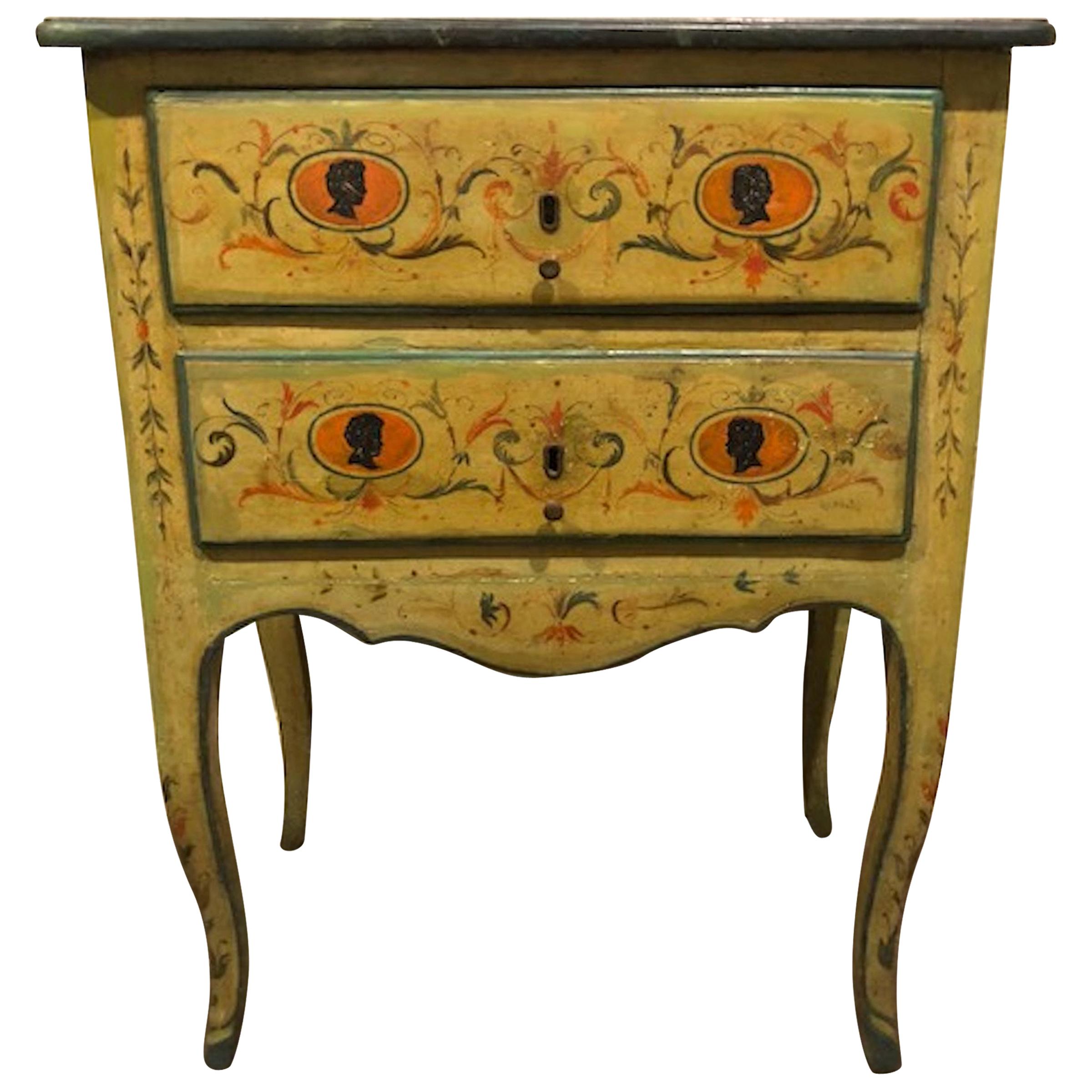 18th Century Neoclassical Painted Italian Commode For Sale