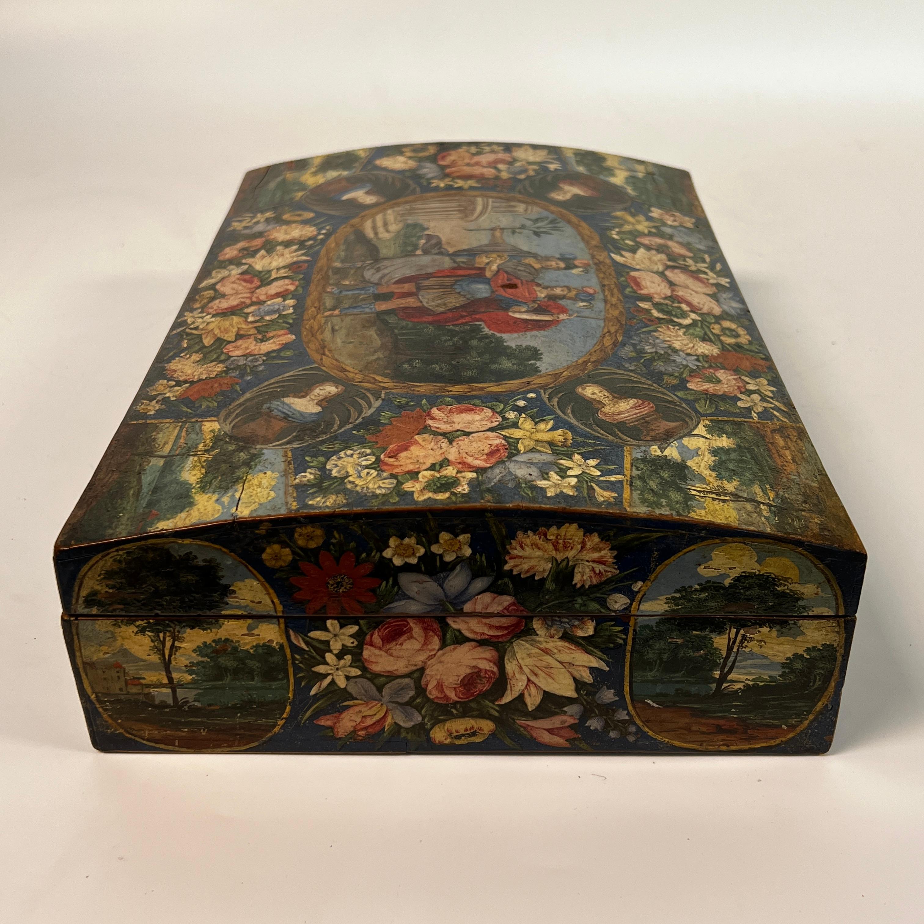 Louis XIV Period Polychrome-Painted Casket Writing Box 5