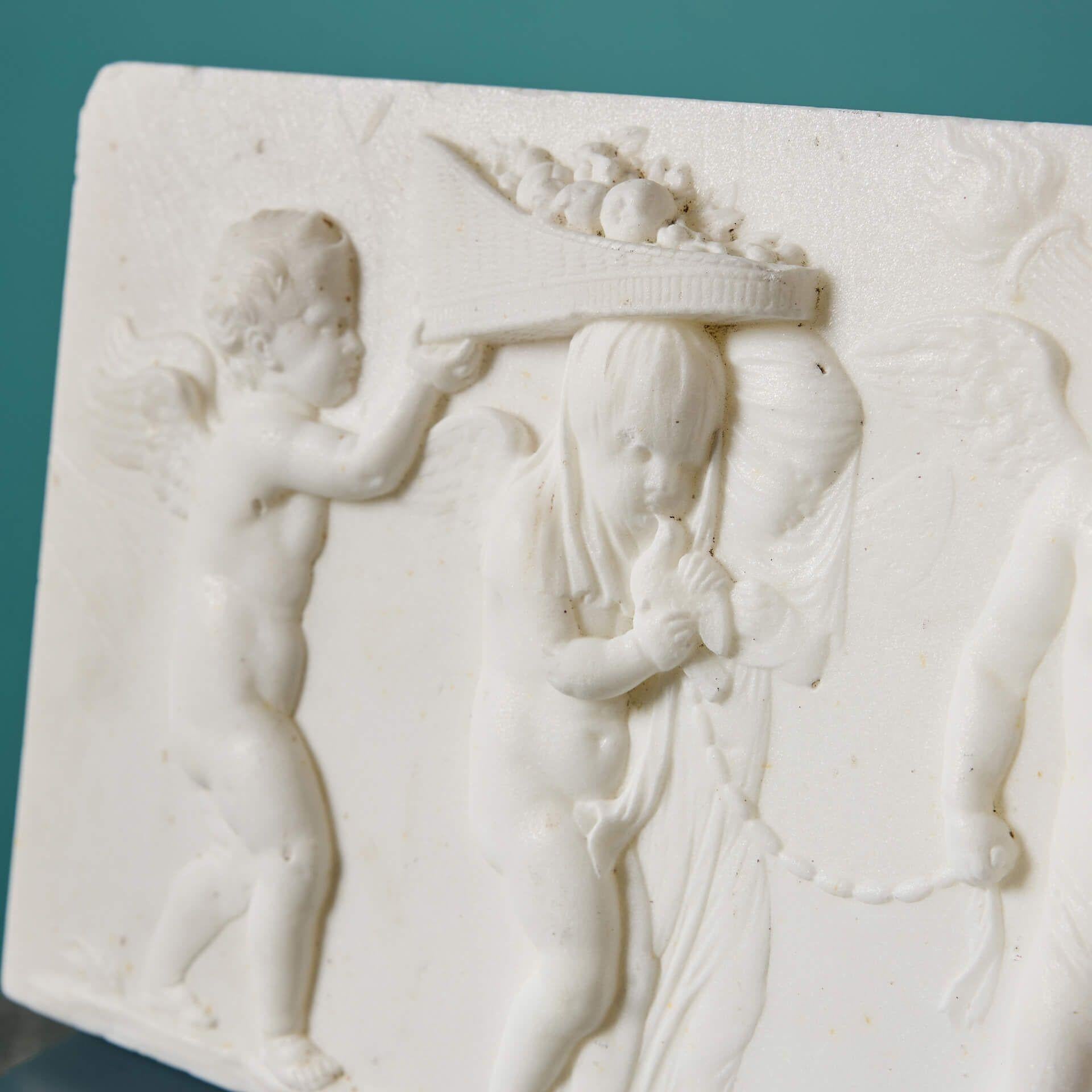 Inglese Tavoletta in marmo statuario neoclassica del XVIII secolo in vendita