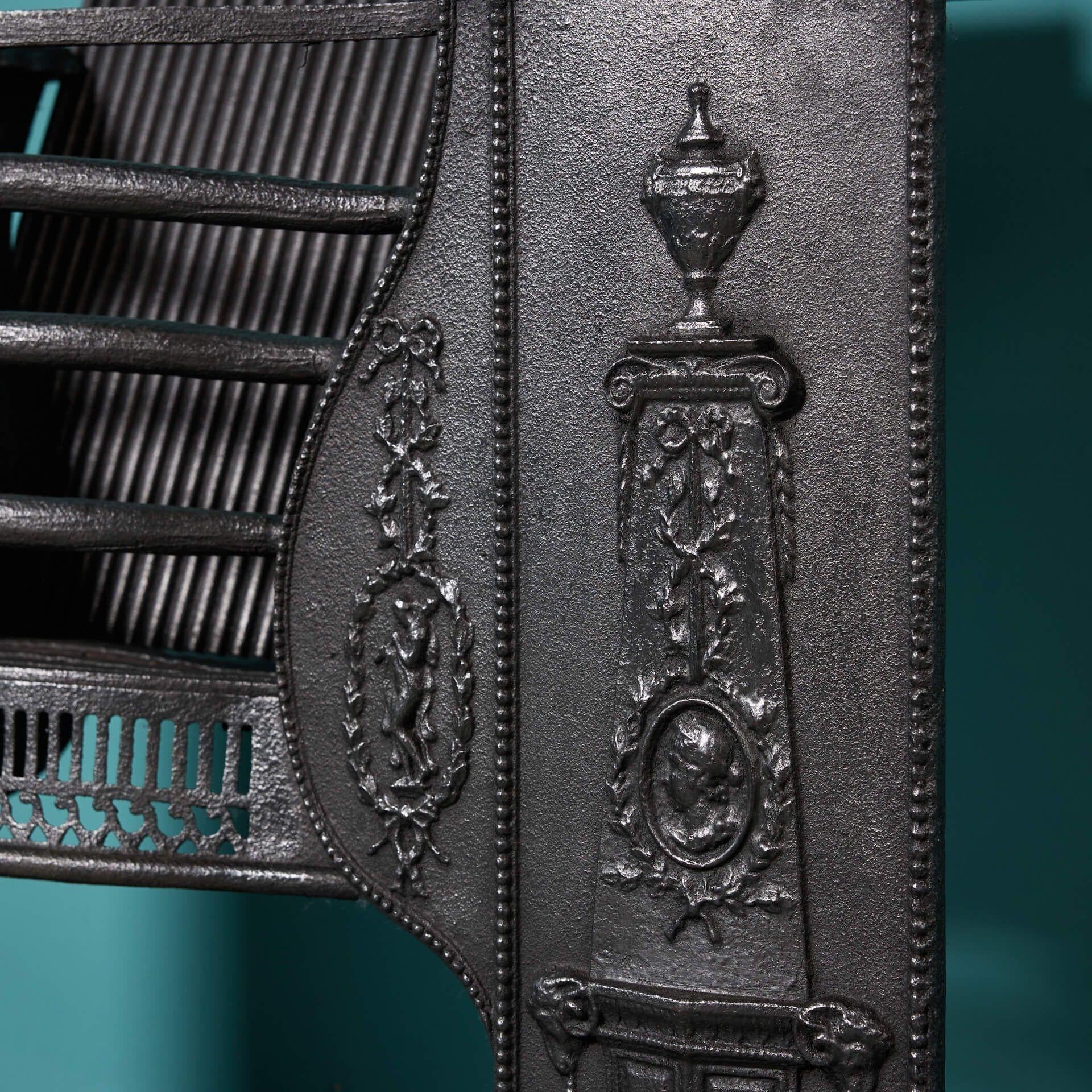 English 18th Century Neoclassical Style Hourglass Hob Grate For Sale