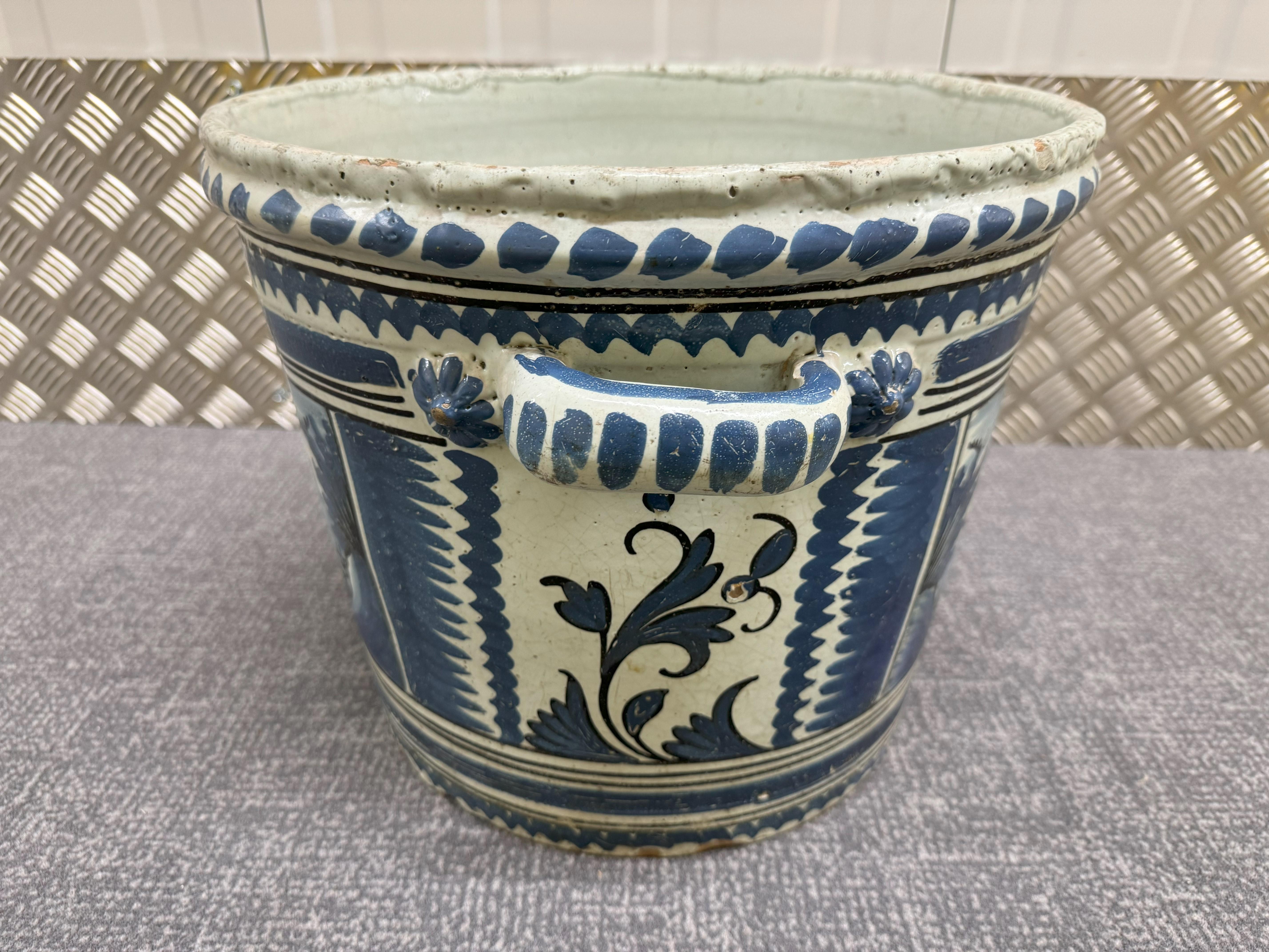 Louis XV 18th Century Nevers Faience 'Pot a Oranger' For Sale
