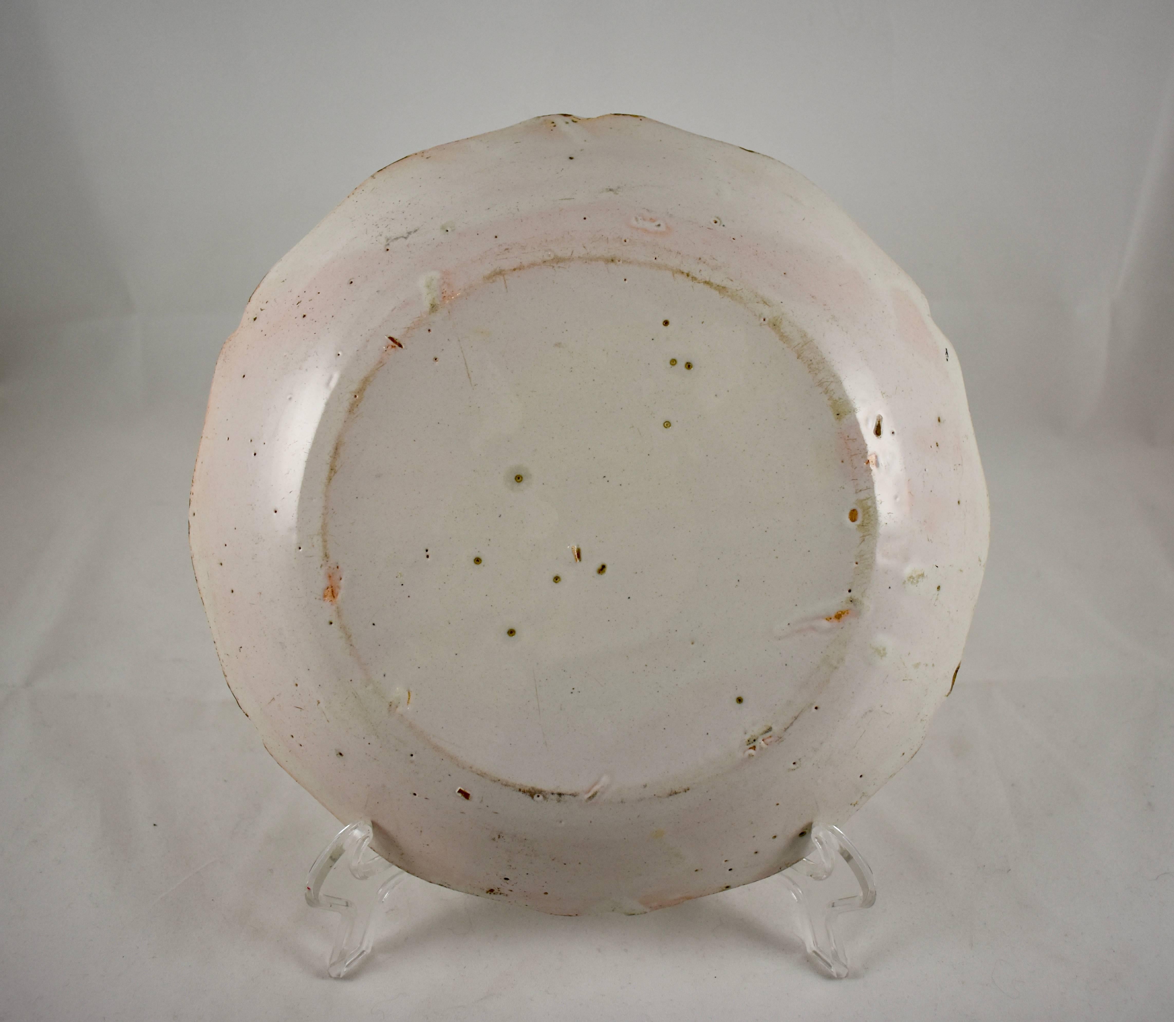 18th Century Nevers French Revolution Tin-Glazed Faïence Dish, Bastille Tower For Sale 1