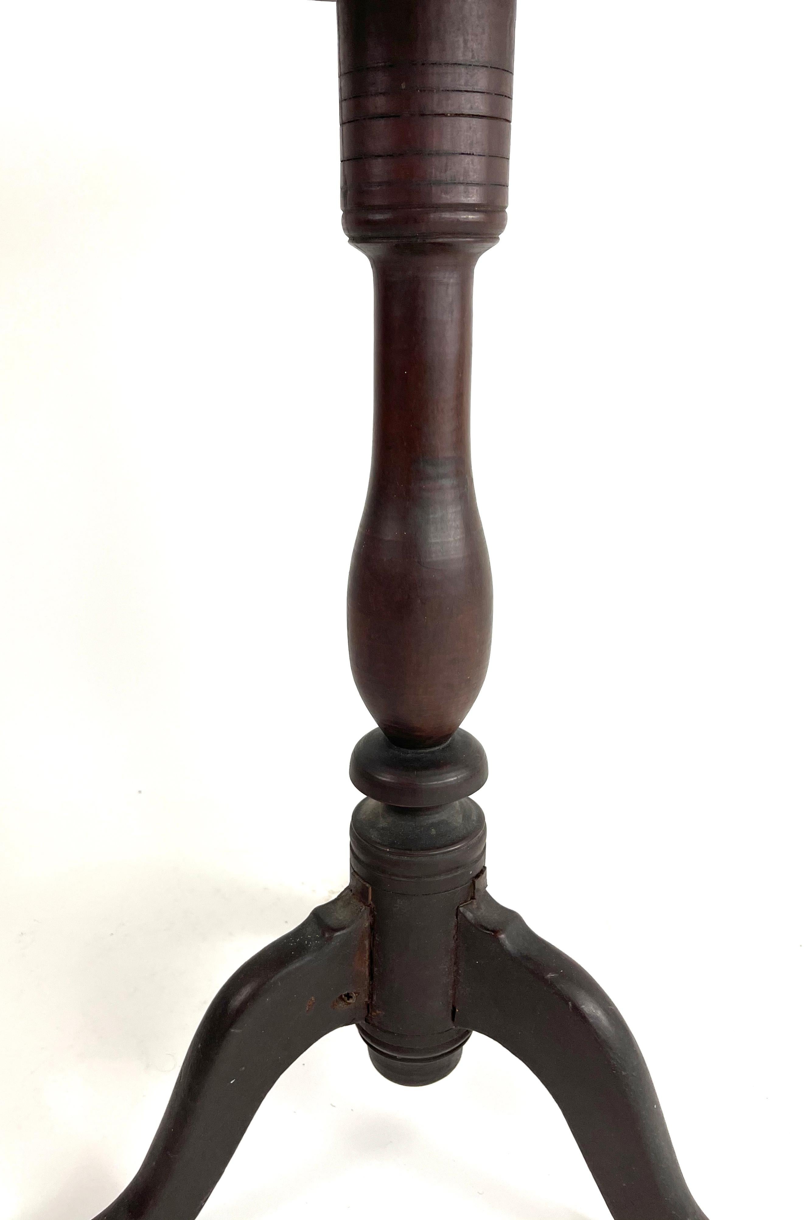 American 18th Century New England Candle Stand Occasional Table