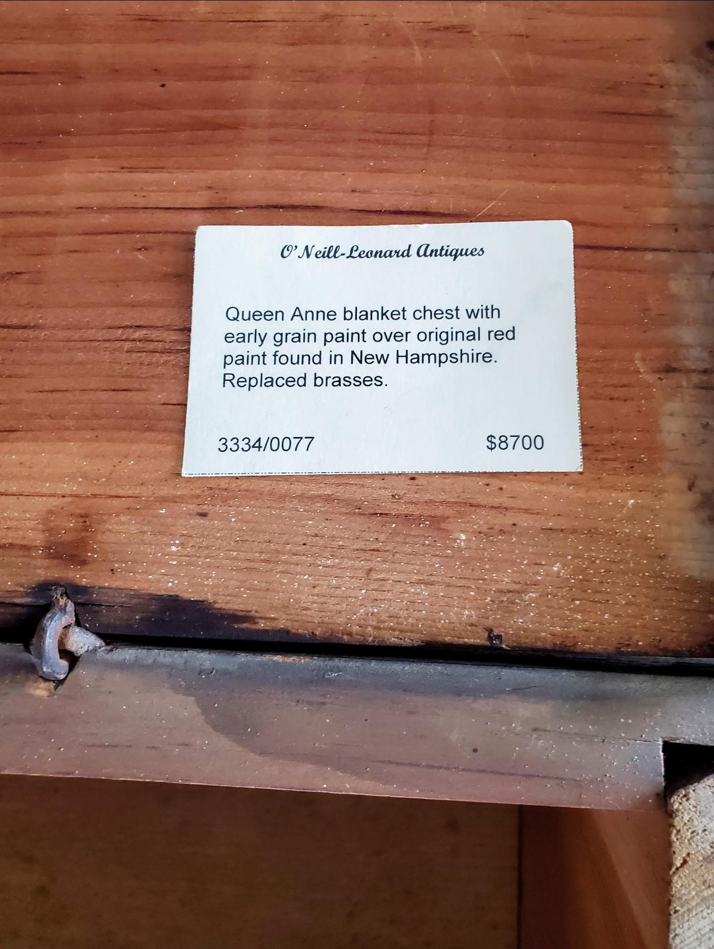 18. Jahrhundert New England Land American Queen Anne Decke Kommode der Schubladen im Angebot 12