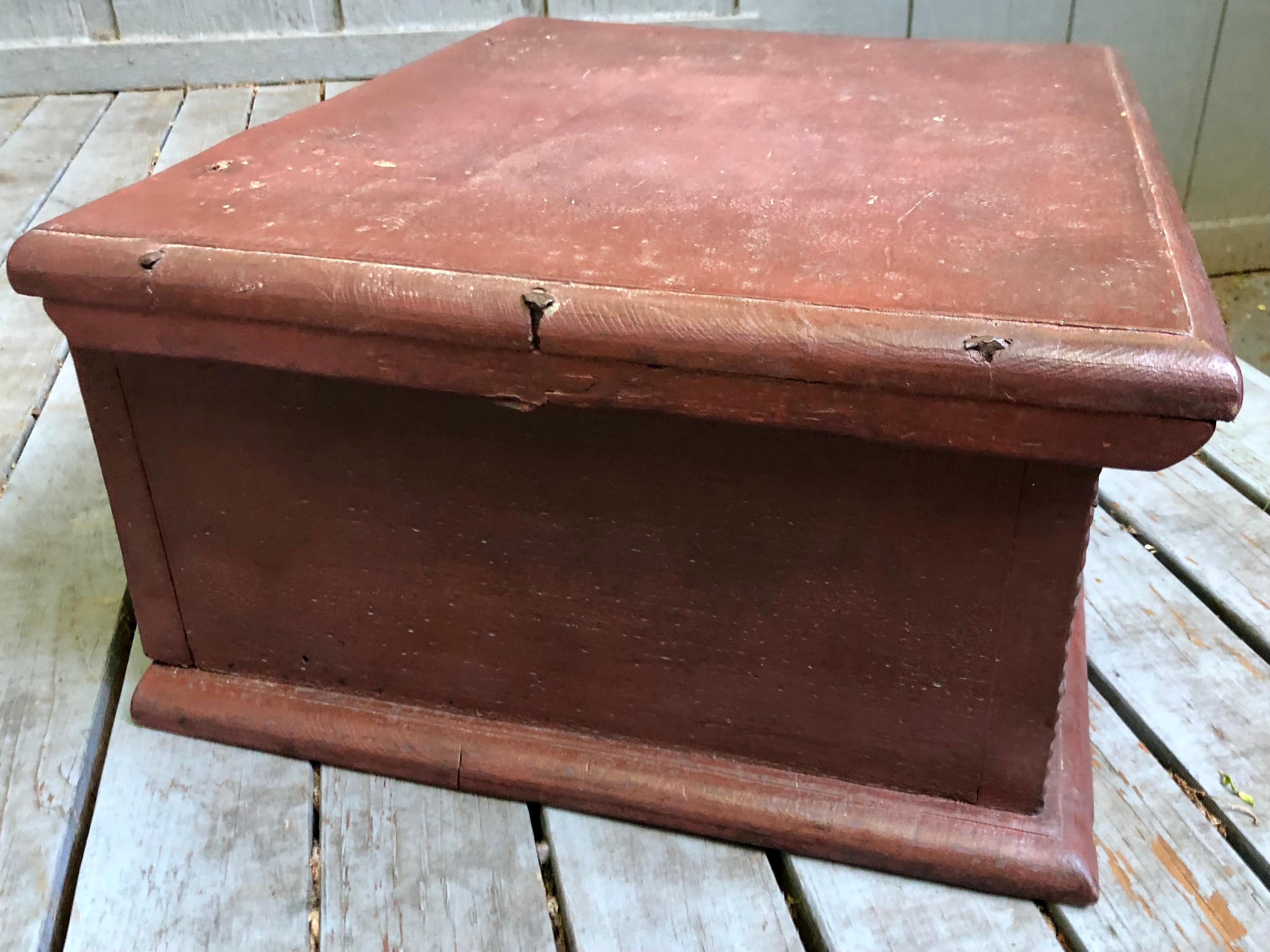 18th Century and Earlier 18th Century New England Painted Bible Box