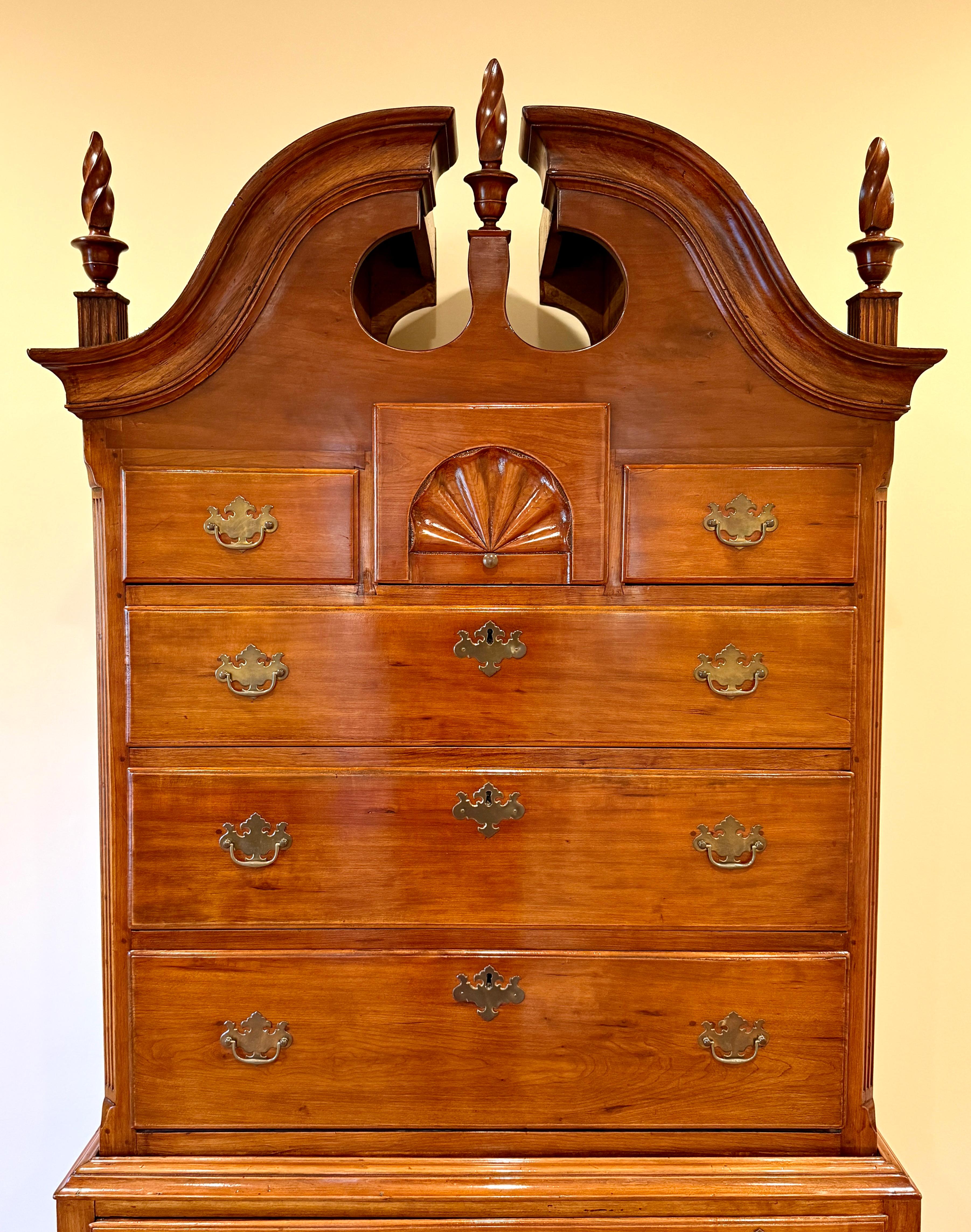 American 18th Century New England Queen Anne Highboy For Sale