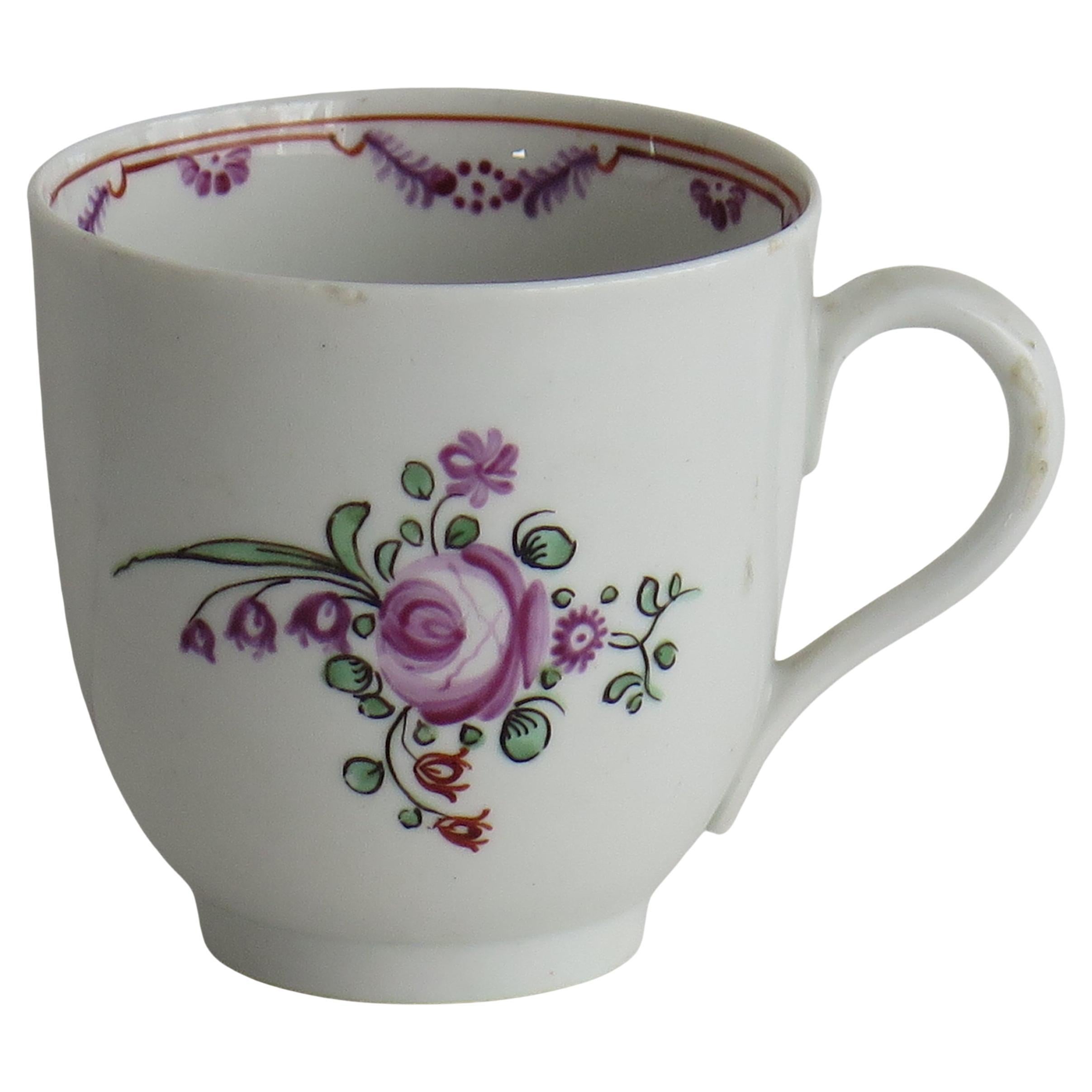 18th Century Newhall Porcelain Coffee Cup Pattern 139, Circa 1790 For Sale