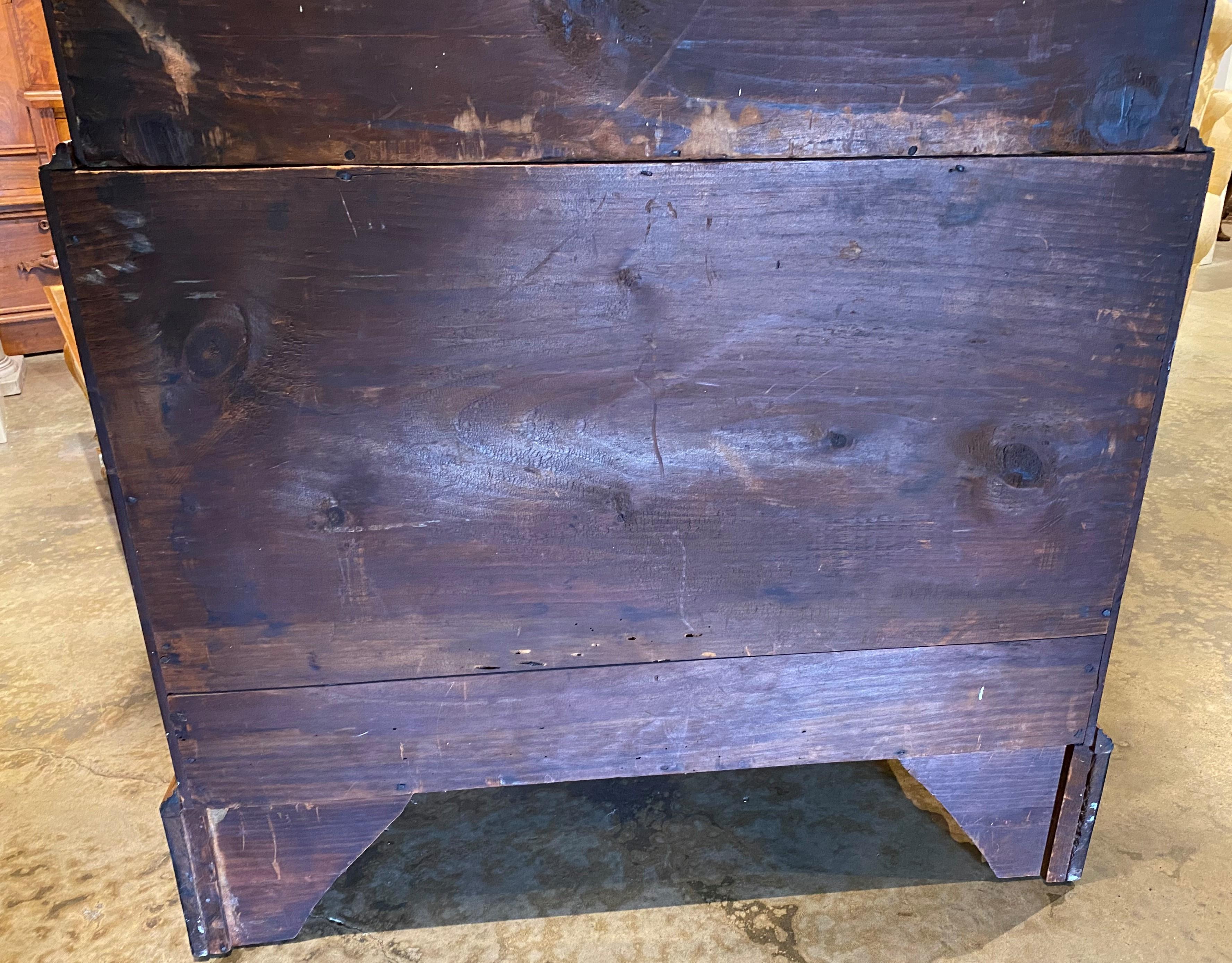 18th Century NH Dunlap School Chippendale Maple Chest on Chest 12