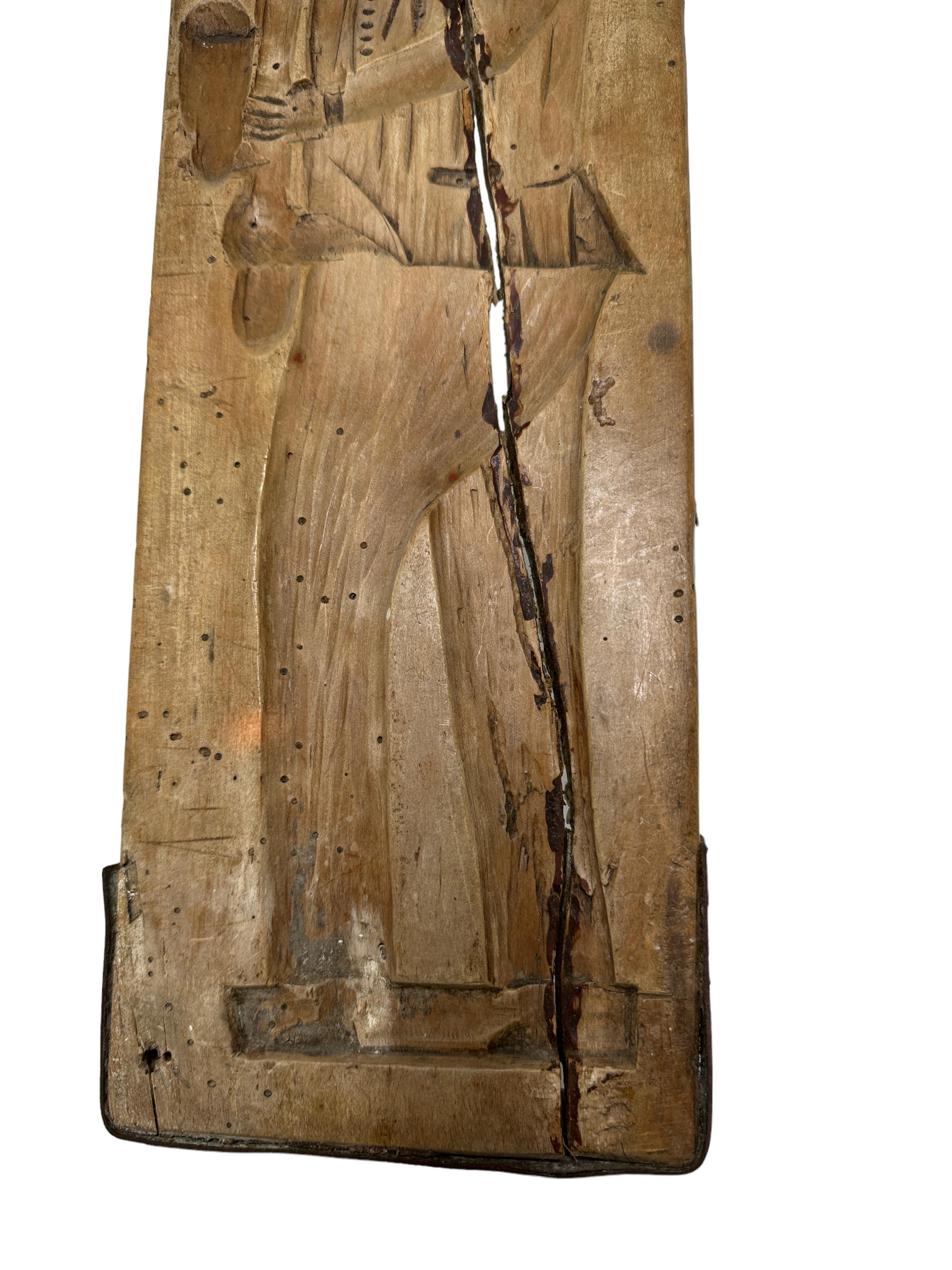 Autrichien Moule à pain d'épices en bois du XVIIIe siècle pour femme noble et homme Spéculaas Springerle en vente