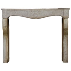 Antique 18th Century Normandy Granite Fireplace For Rustic Slow Living Interior Design