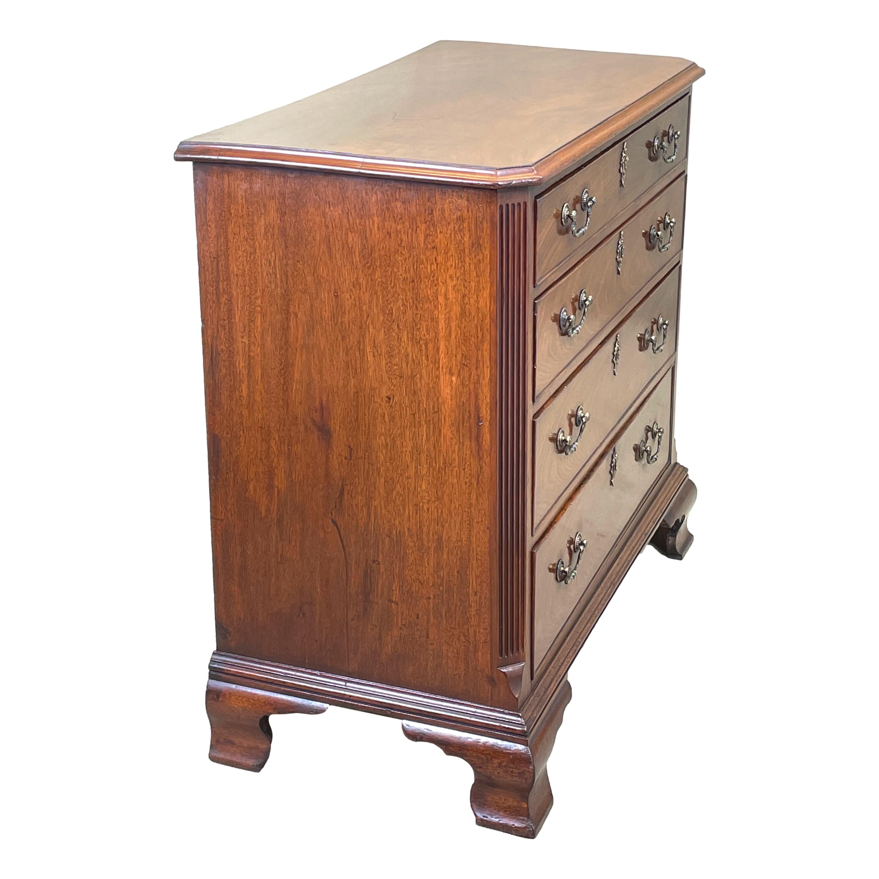18th Century North Country Mahogany Chest For Sale 2