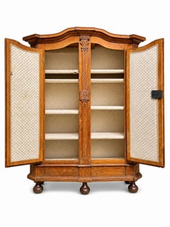 18th Century North German Baroque Pine Armoire, Circa 1770