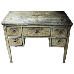 Antique 18th Century North Italian Polychrome Painted Centre Table / Desk, circa 1780