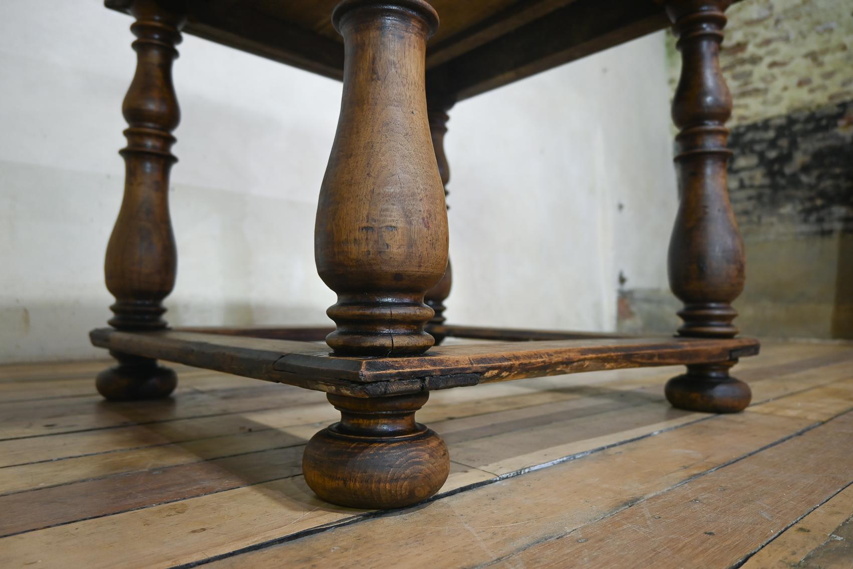 18th Century and Earlier 18th Century North Italian Walnut Centre Table For Sale