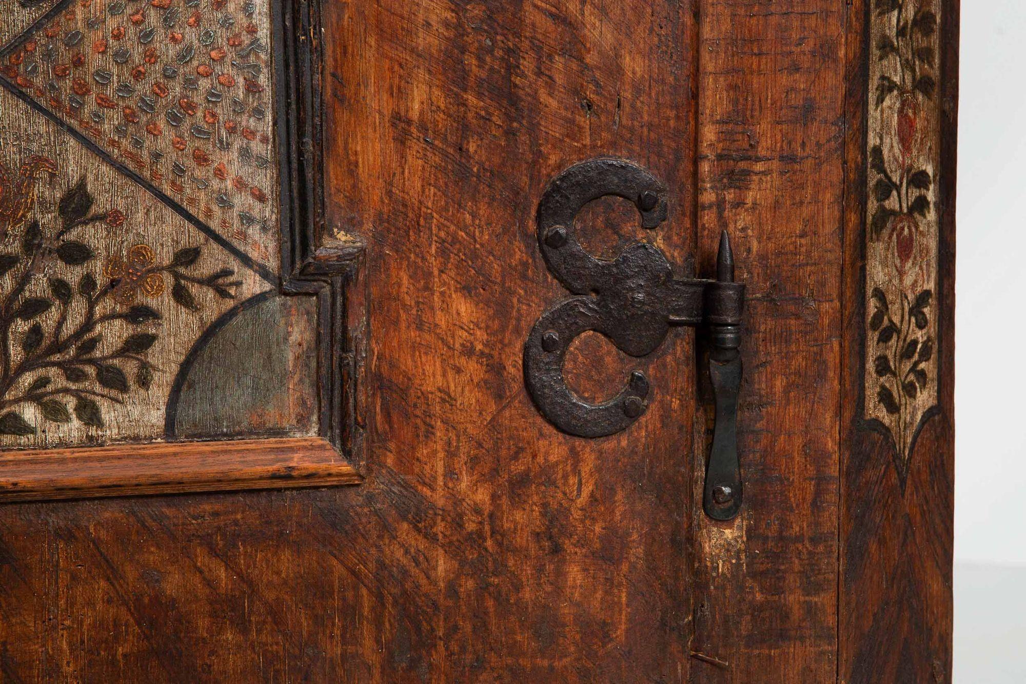 18th Century Northern European Grain-Painted Antique Wardrobe or Cupboard 7