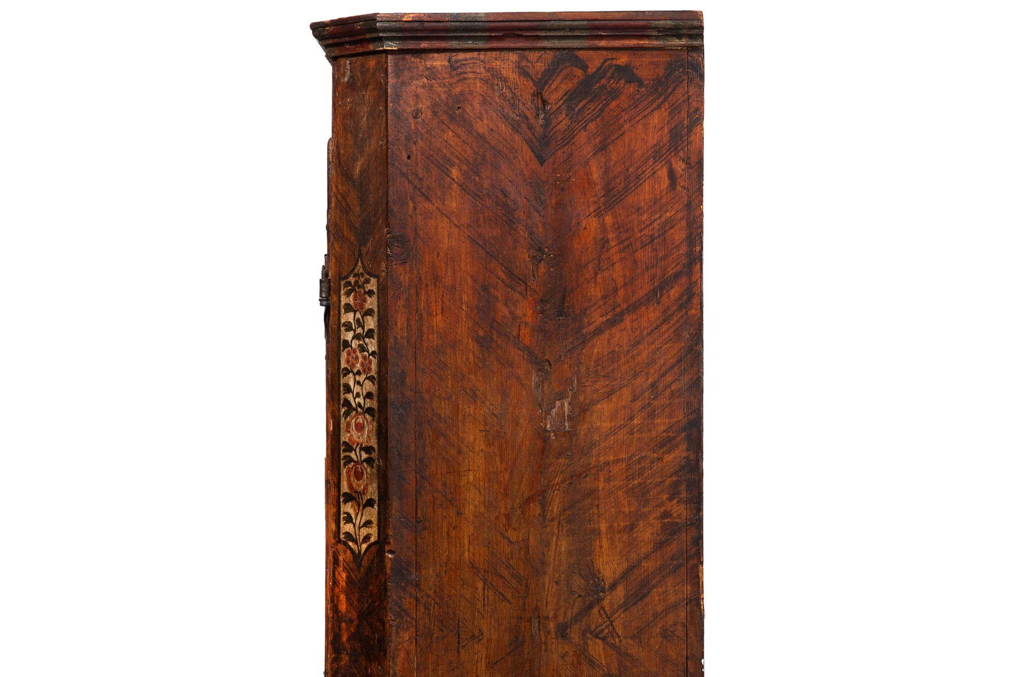 18th Century Northern European Grain-Painted Antique Wardrobe or Cupboard 9