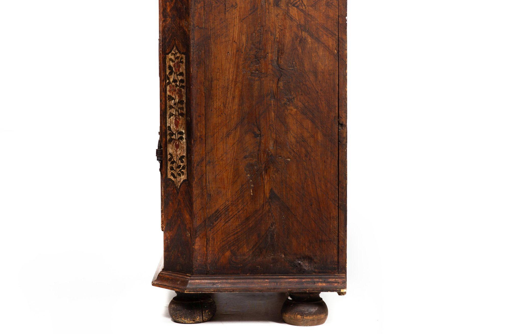18th Century Northern European Grain-Painted Antique Wardrobe or Cupboard 10