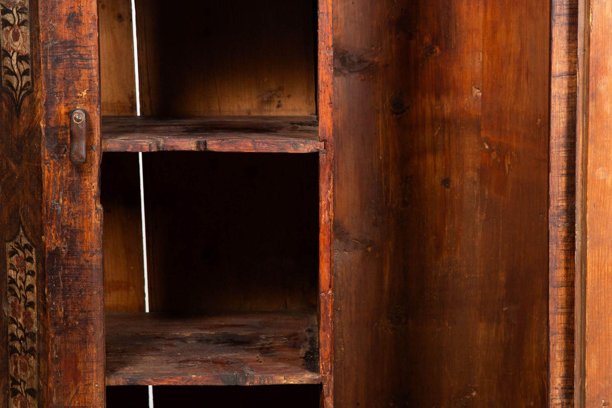 18th Century Northern European Grain-Painted Antique Wardrobe or Cupboard 13