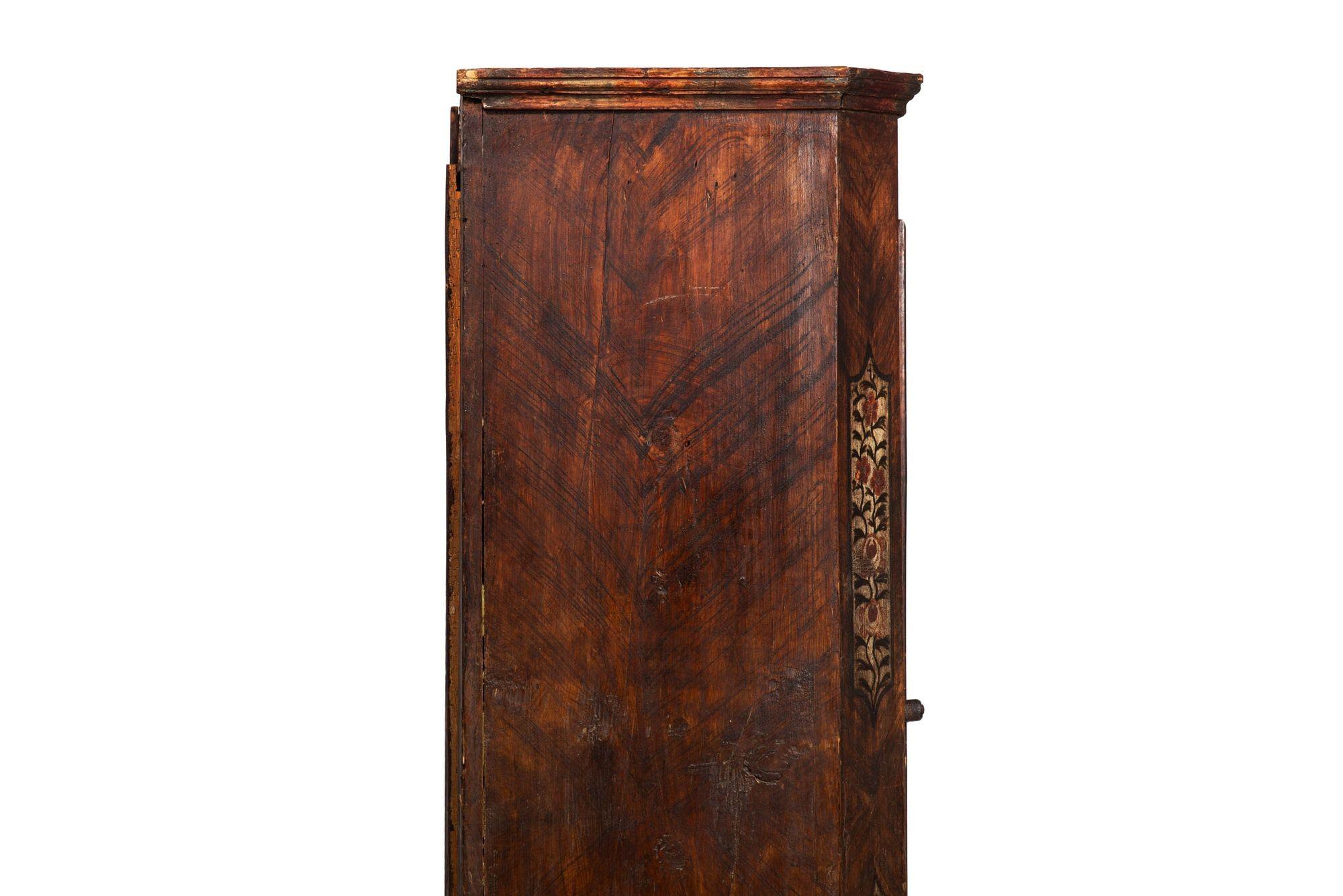 18th Century Northern European Grain-Painted Antique Wardrobe or Cupboard 4