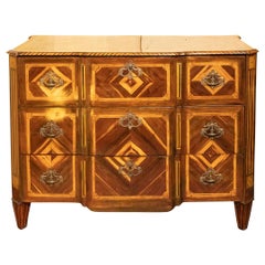 18th Century Northern Italian Chest of Drawers with Geometric Inlay