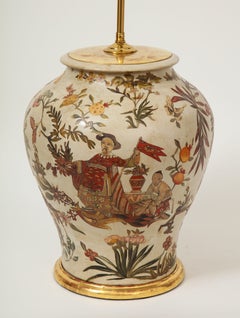 18th Century Northern Italian Lacca Povera Terracotta Vase Lamp