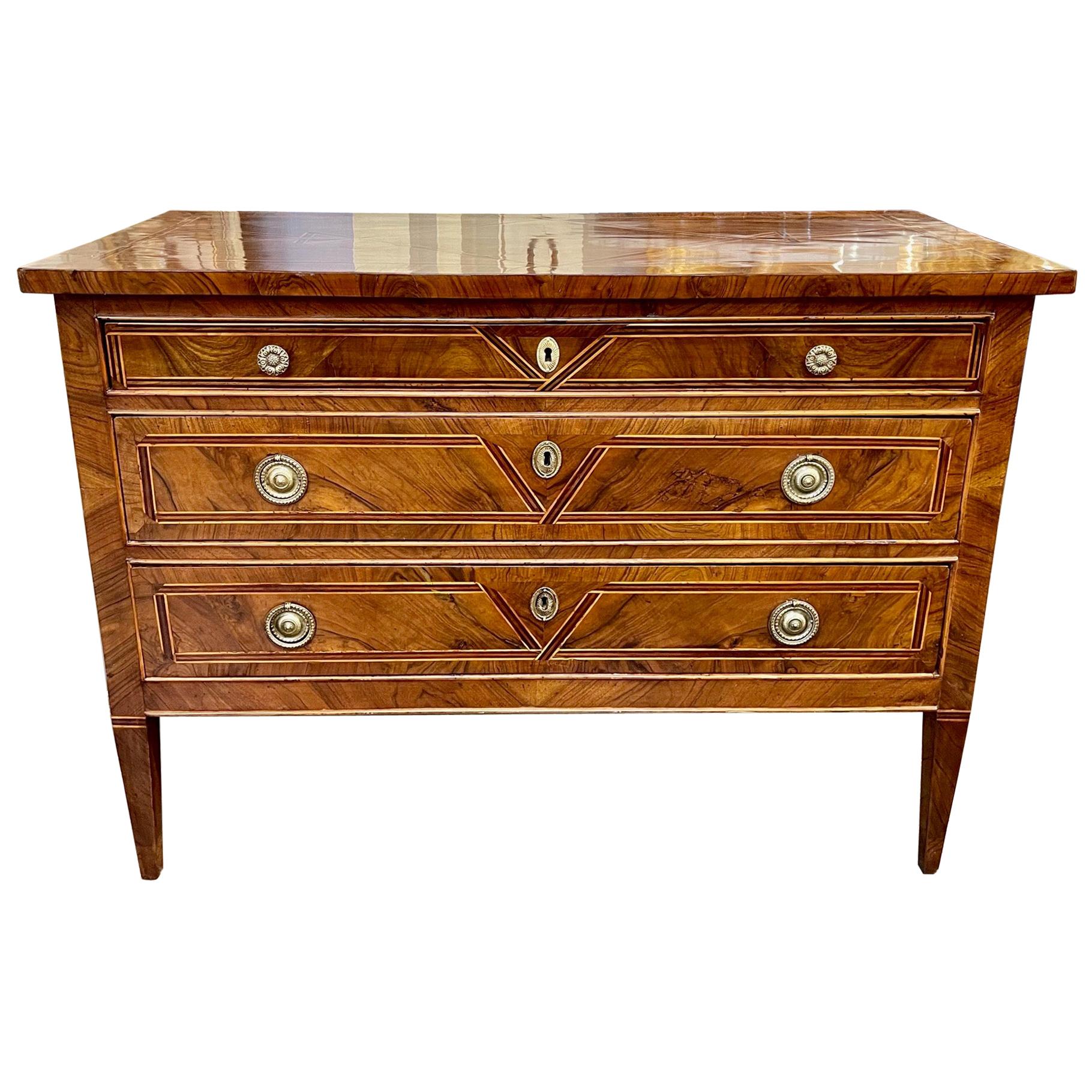 18th Century Northern Italian Rosewood Commode