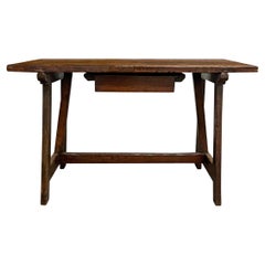 Antique 18th Century Northern Italian Walnut Trestle Table