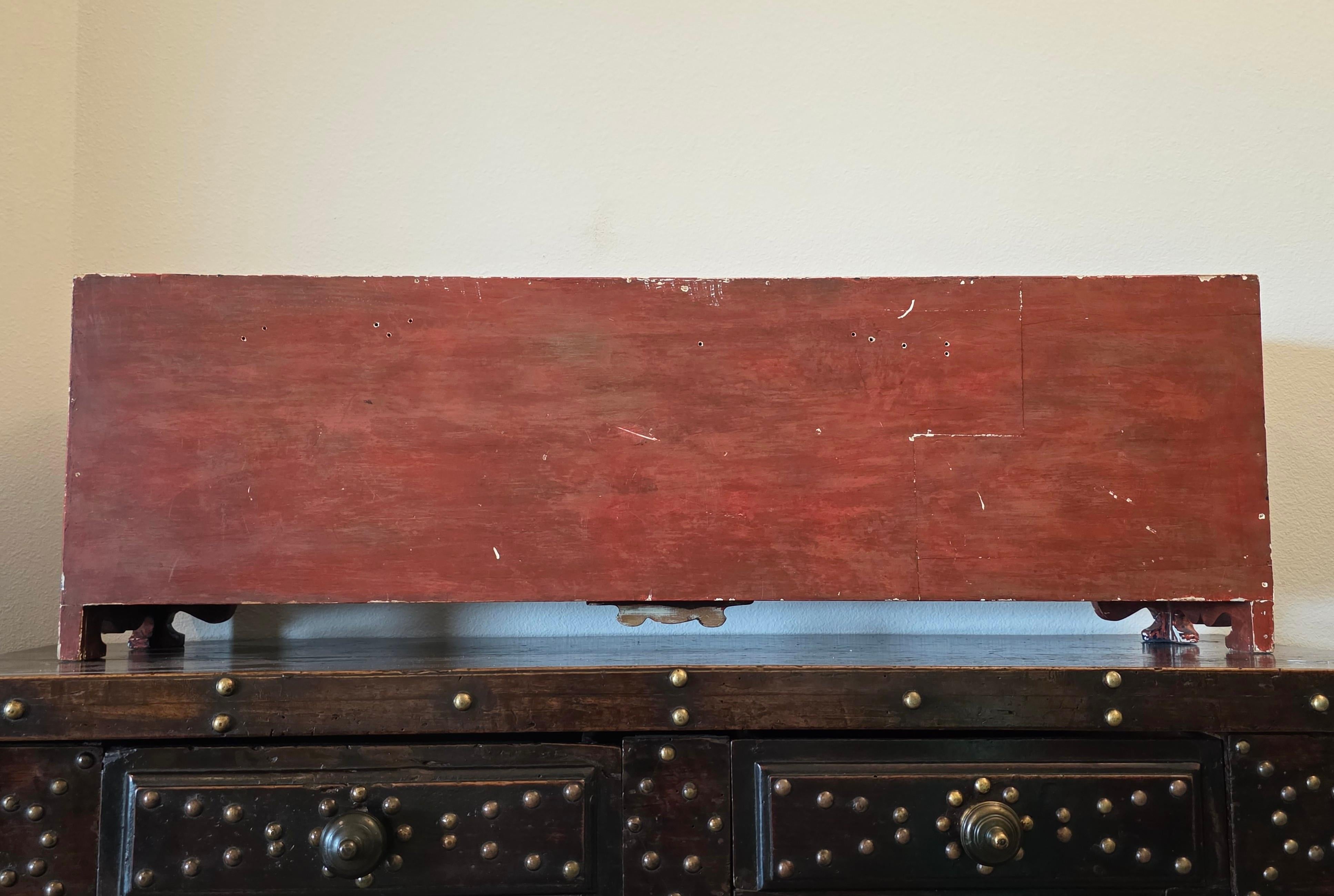 XVIIIe siècle Italie du Nord Cabinet de table ancien en bois polychrome Lacca Povera en vente 8