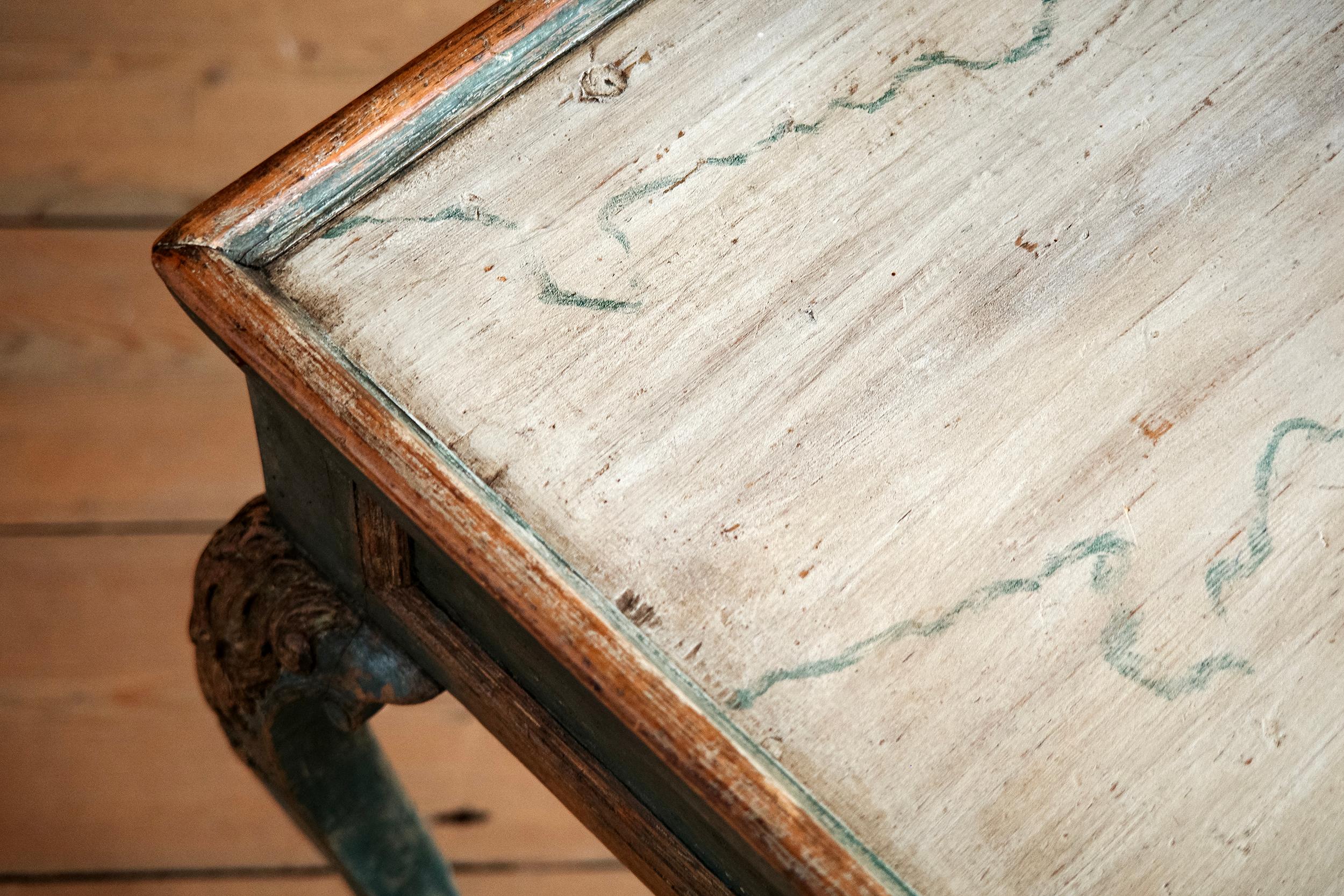18th Century Norwegian Rococo Centre Tray Table For Sale 1