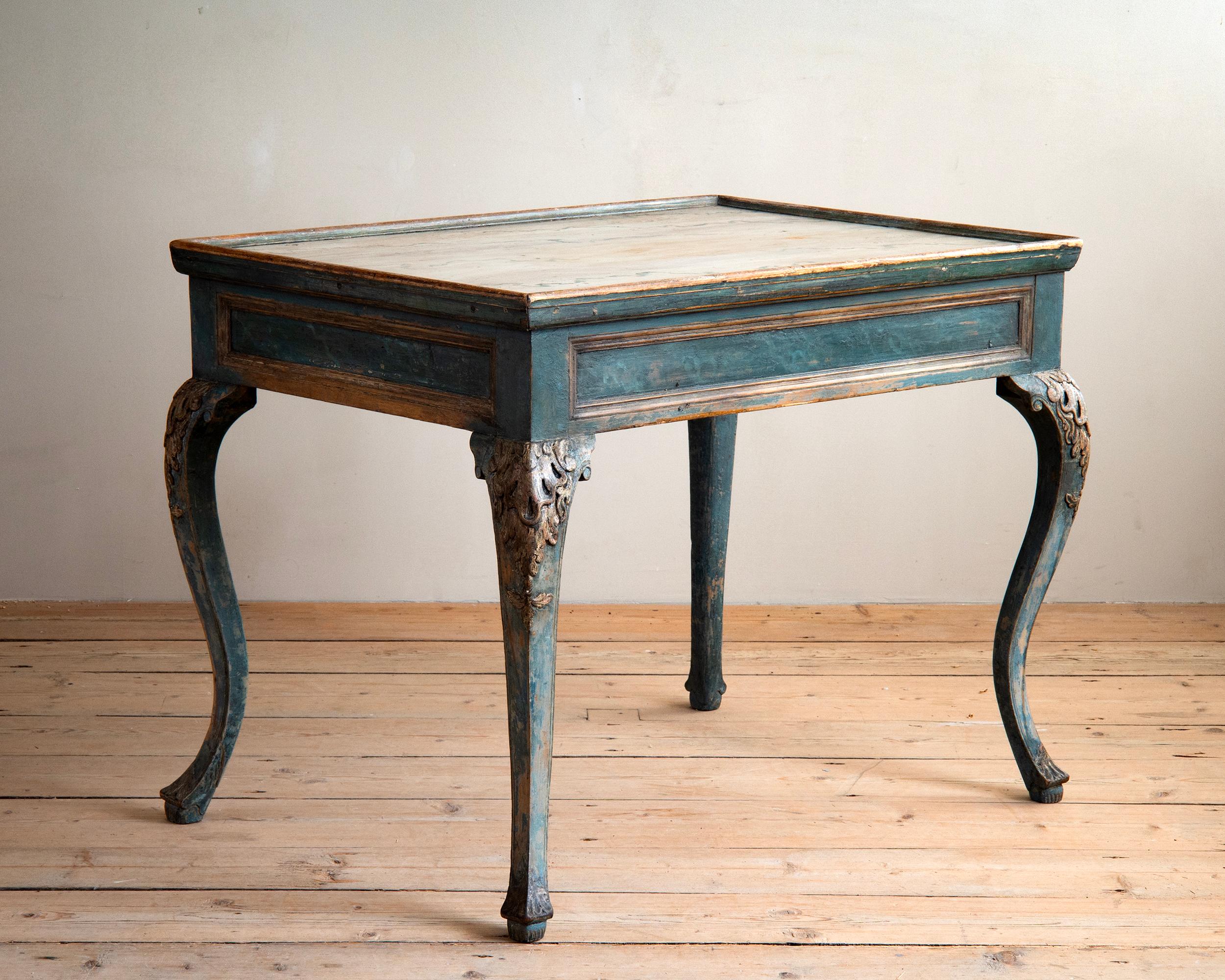 18th Century Norwegian Rococo Centre Tray Table For Sale 3