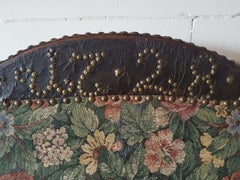 18th Century Nutwood Armchair Dated with Brass Nails, 1728