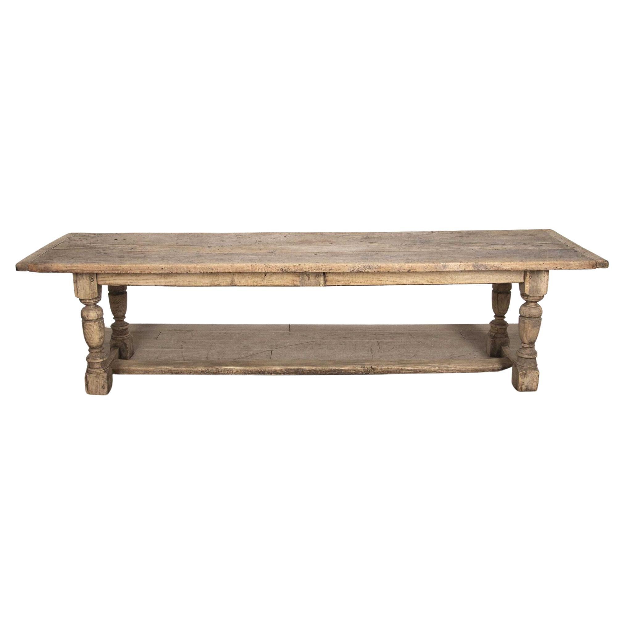18th Century Oak and Elm Dining Table
