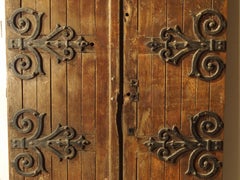 18th Century Oak and Wrought Iron Doors from the Convent of Carmel, Sete, France