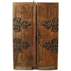 18th Century Oak and Wrought Iron Doors from the Convent of Carmel, Sete, France