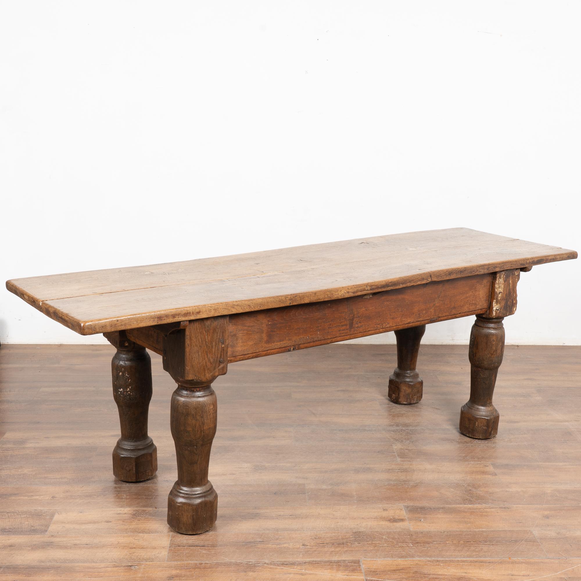 18th Century Oak Baroque Refectory Library Table, Denmark For Sale 7