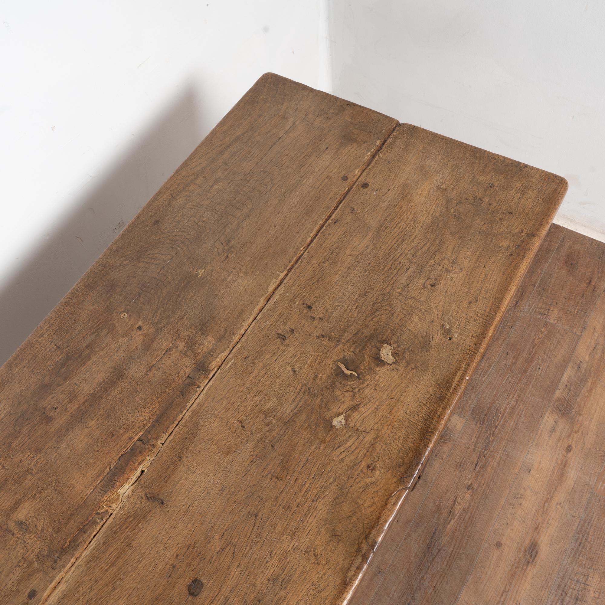 18th Century Oak Baroque Refectory Library Table, Denmark For Sale 3