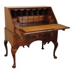 bureau legs Antique 18th Century Oak Bureau on Original Cabriole Leg Stand